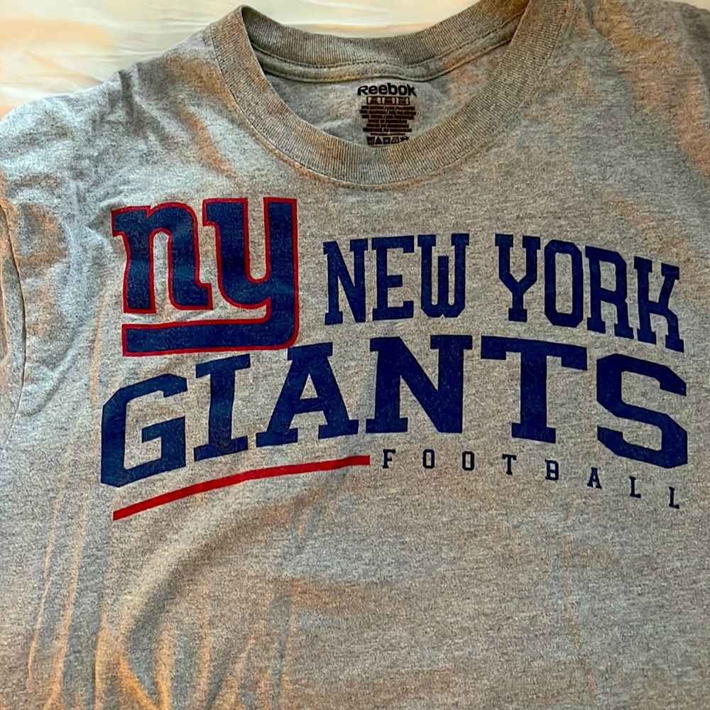 NY Giants Reebok XXL GRAY Tee Shirt